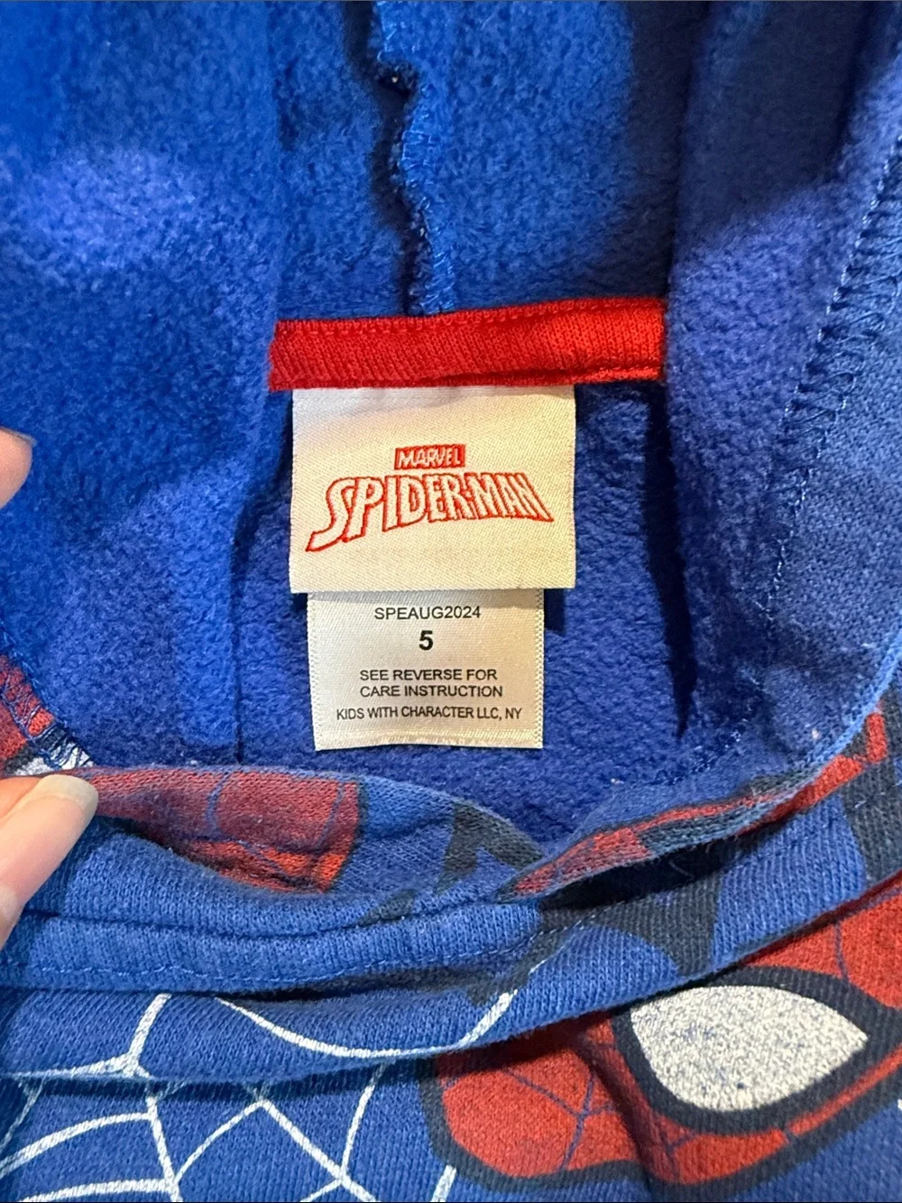 Blue Spider-Man Hooded Sweatshirt with Grey Joggers Set - 5
